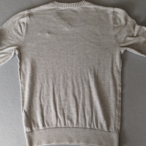 Hollister Unisex V-Neck Cotton Blend Sweater Size Small Heather Grey Y2K - Picture 8 of 11